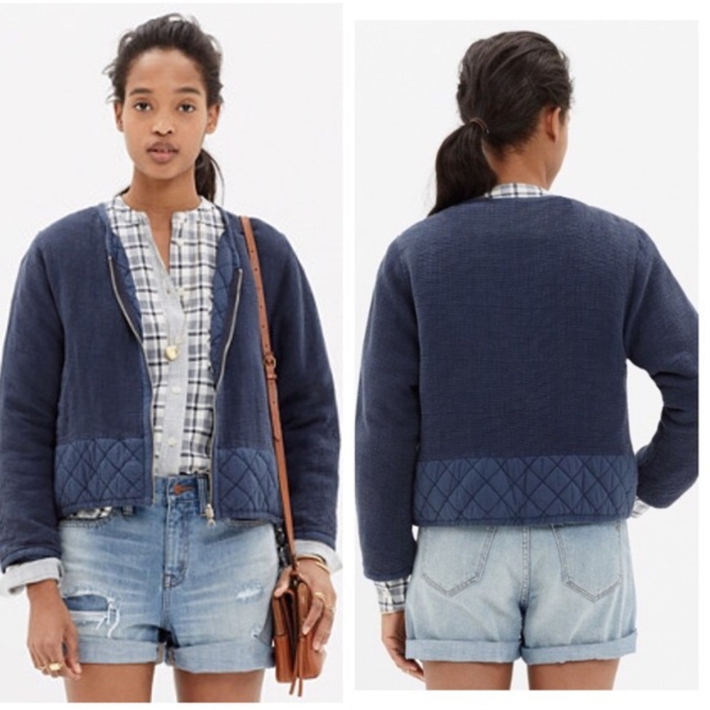 Madewell Navy Quilted Jacket